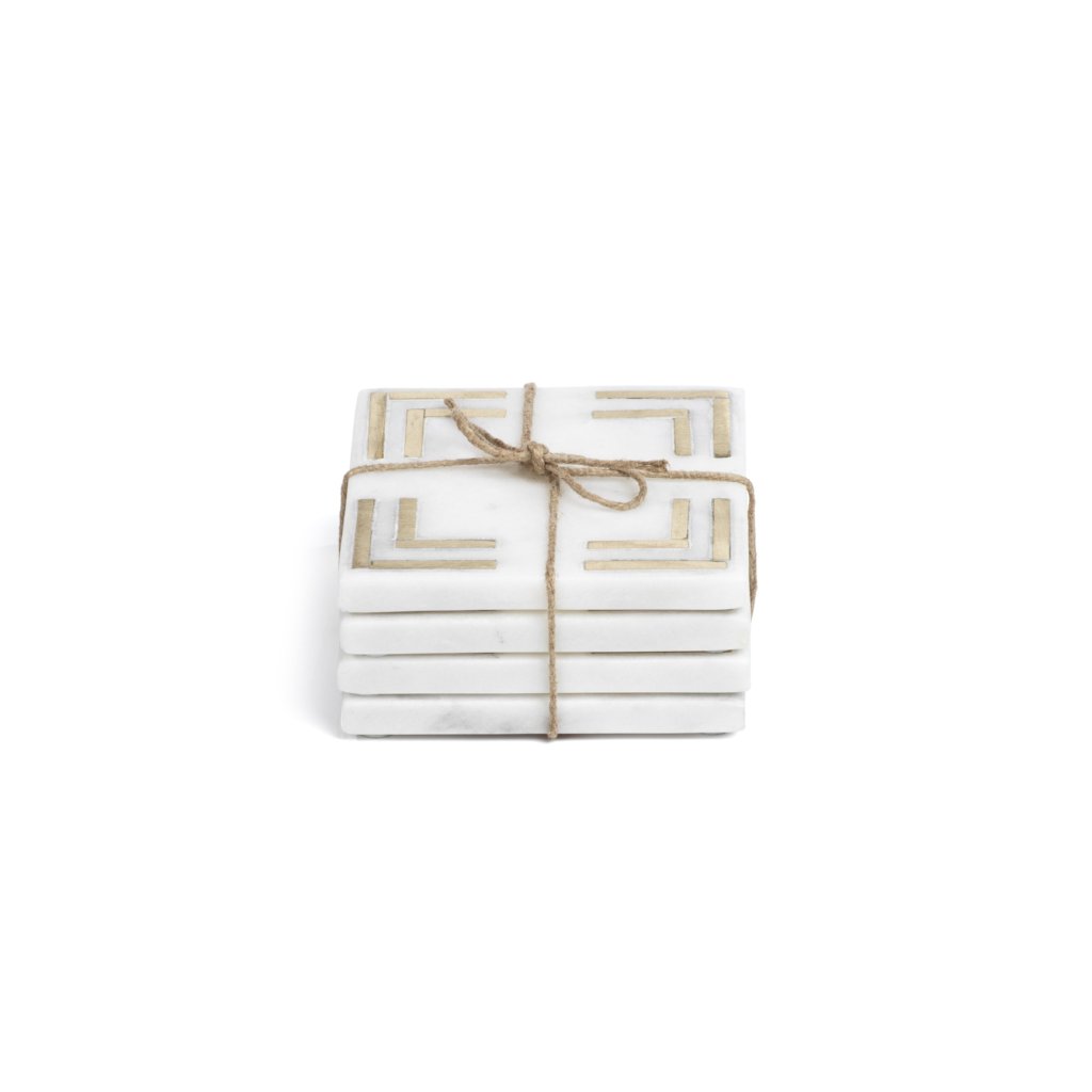 Marmo Marble Square 4" Coasters - Set of 4 - Image 3