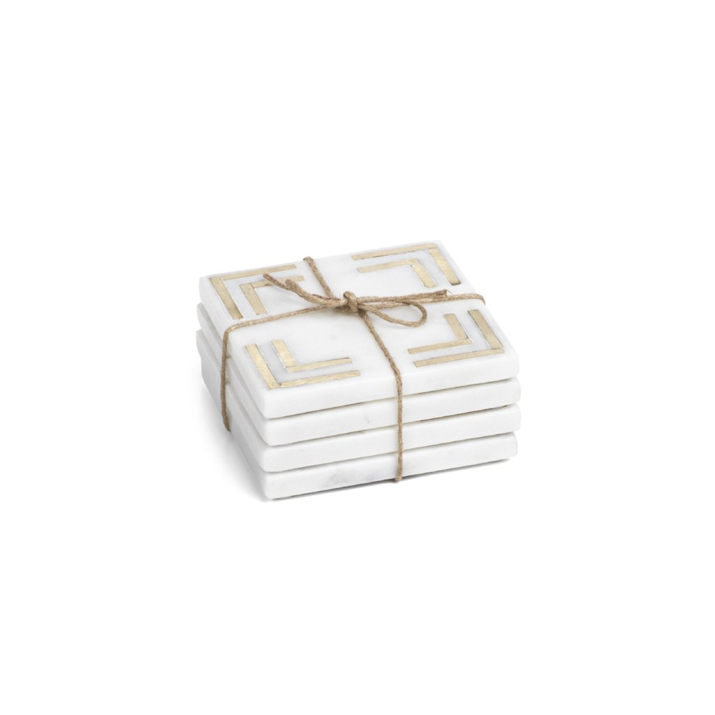Marmo Marble Square 4" Coasters - Set of 4 - Image 4