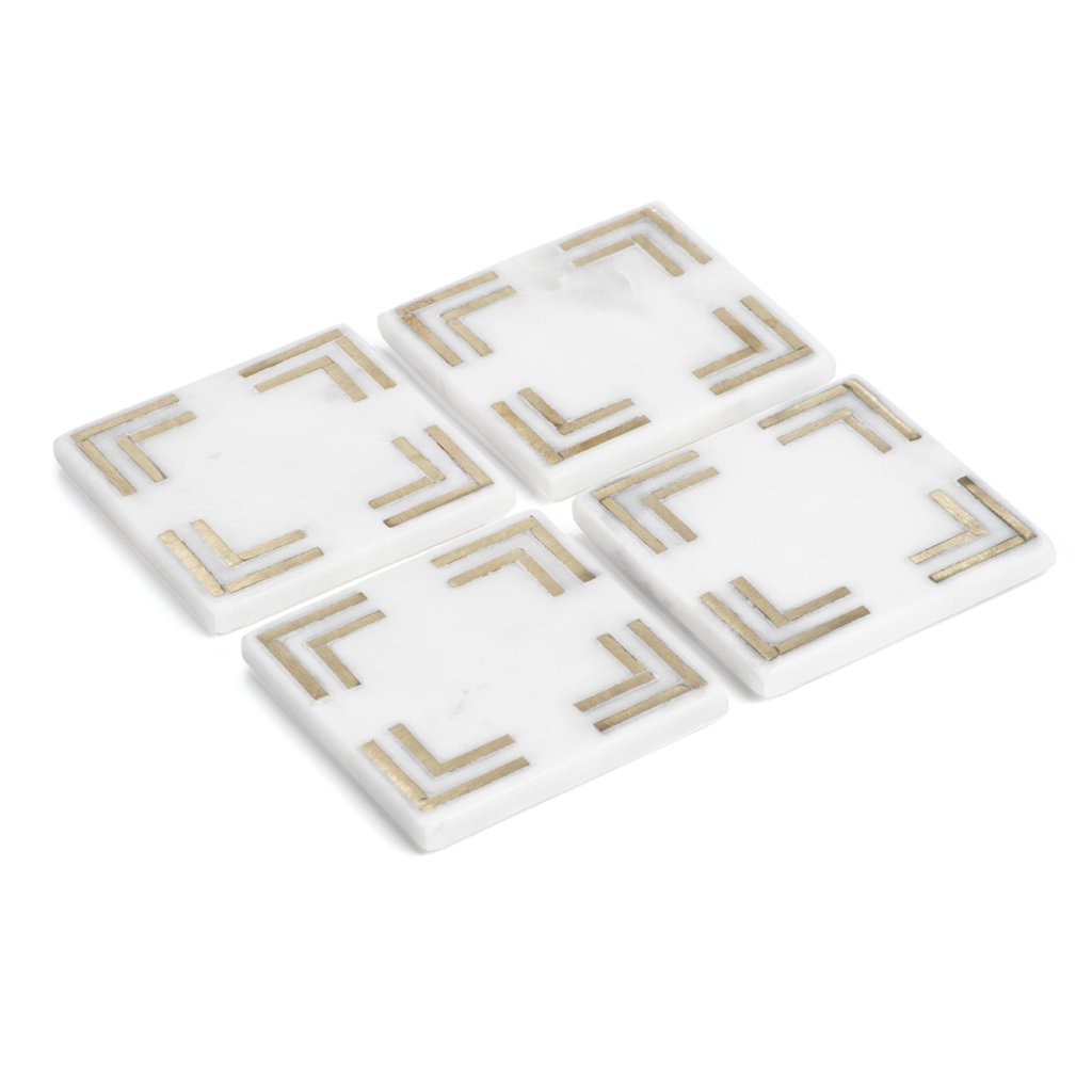 Marmo Marble Square 4" Coasters - Set of 4 - Image 2