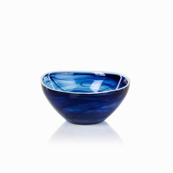 Monte Carlo Alabaster Glass Bowl - Indigo