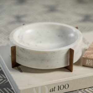 White Marble Bowl w/Base