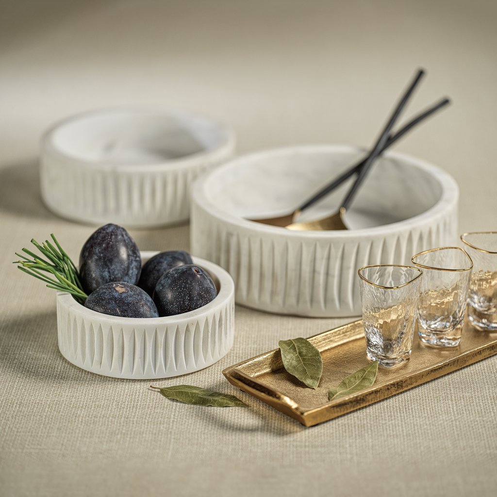 Arezzo Carved Marble Bowl - Image 2