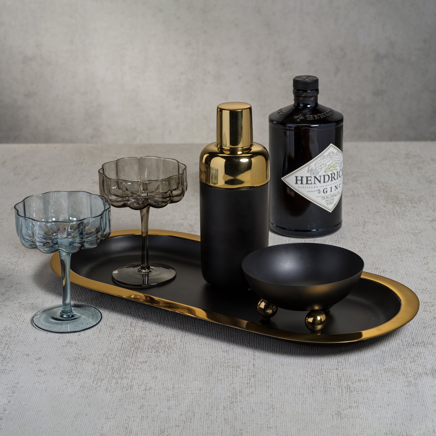 Condiment Bowl - Black with Gold Feet - Image 2