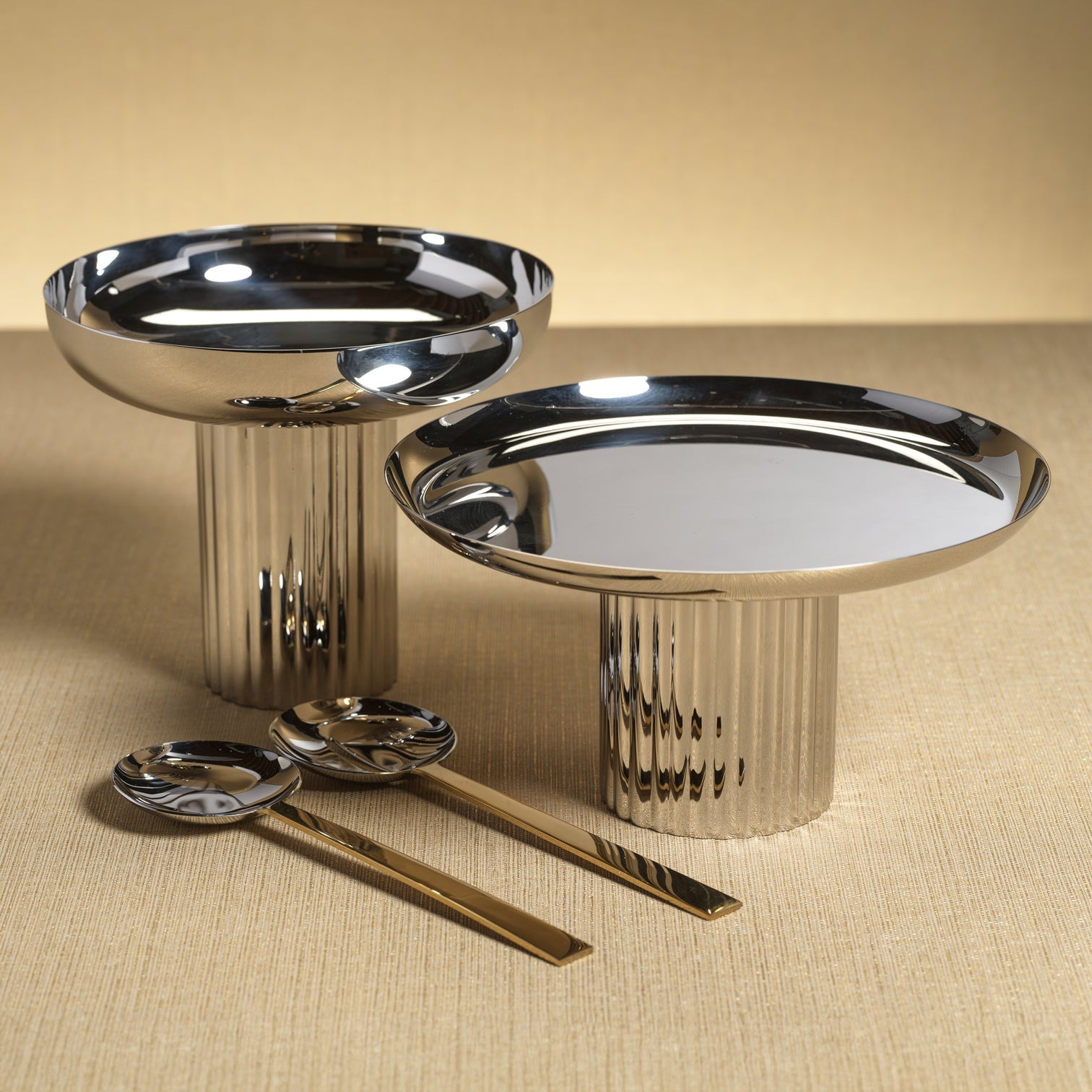 Footed Tray - Polished Nickel - Image 2