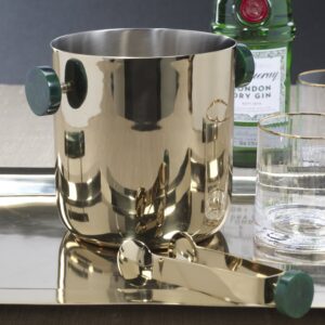 Spiga Ice Bucket - Gold & Green