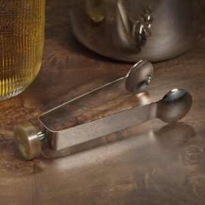 Spiga Ice Tong - Nickel & Amber