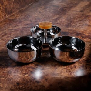 Spiga Condiment Set - Nickel & Amber