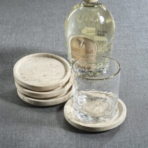 Marble Coaster - Set of 4 - Travertine