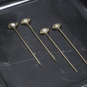 Evil Eye Set of 4 Cocktail Picks - Gold