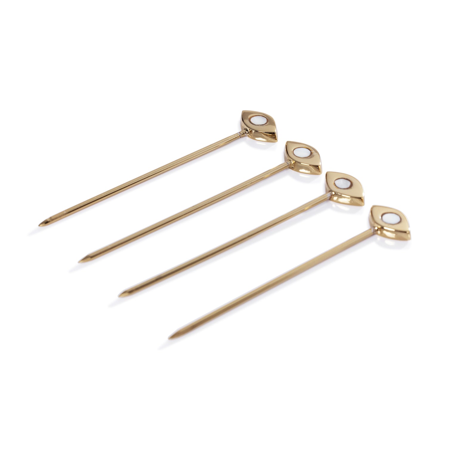 Evil Eye Set of 4 Cocktail Picks - Gold - Image 2