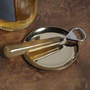 Spiga Bottle Opener - Nickel w/ Amber Accent