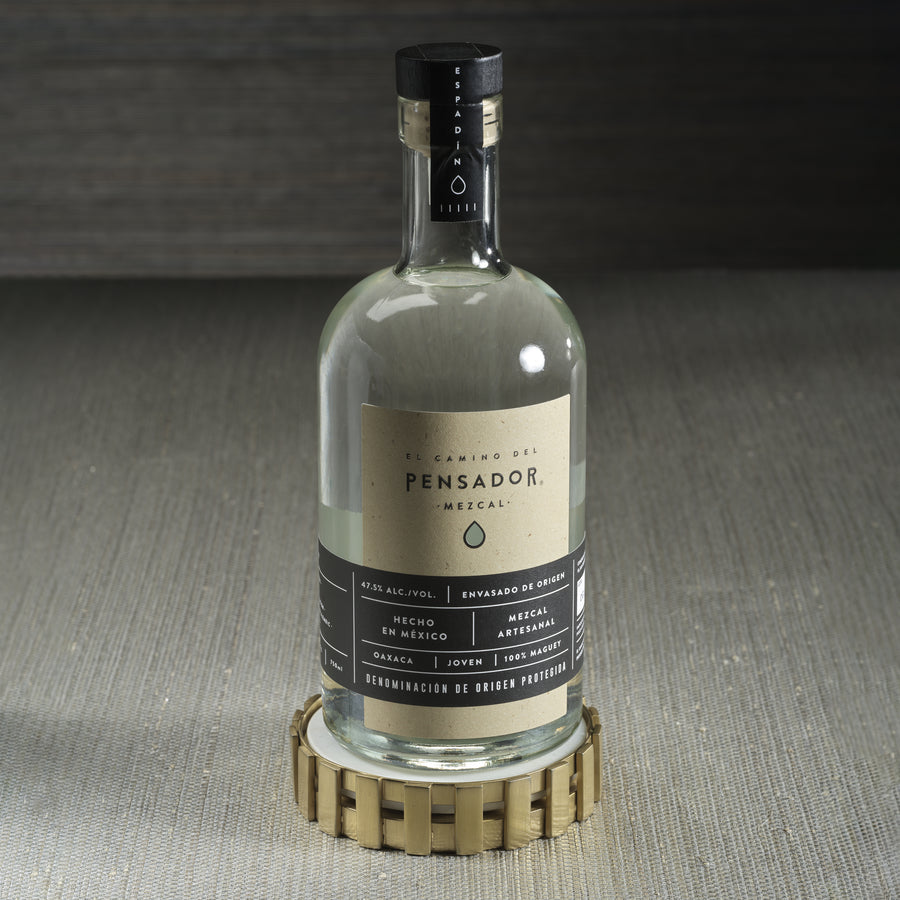 Forge Metal and Marble Bottle Coaster