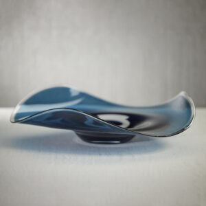 Tropezana Wave Glass Bowl - Blue - 18 in