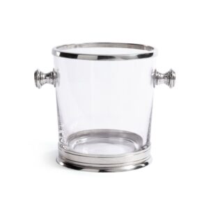 St. Anton Pewter and Glass Ice Bucket with Handles